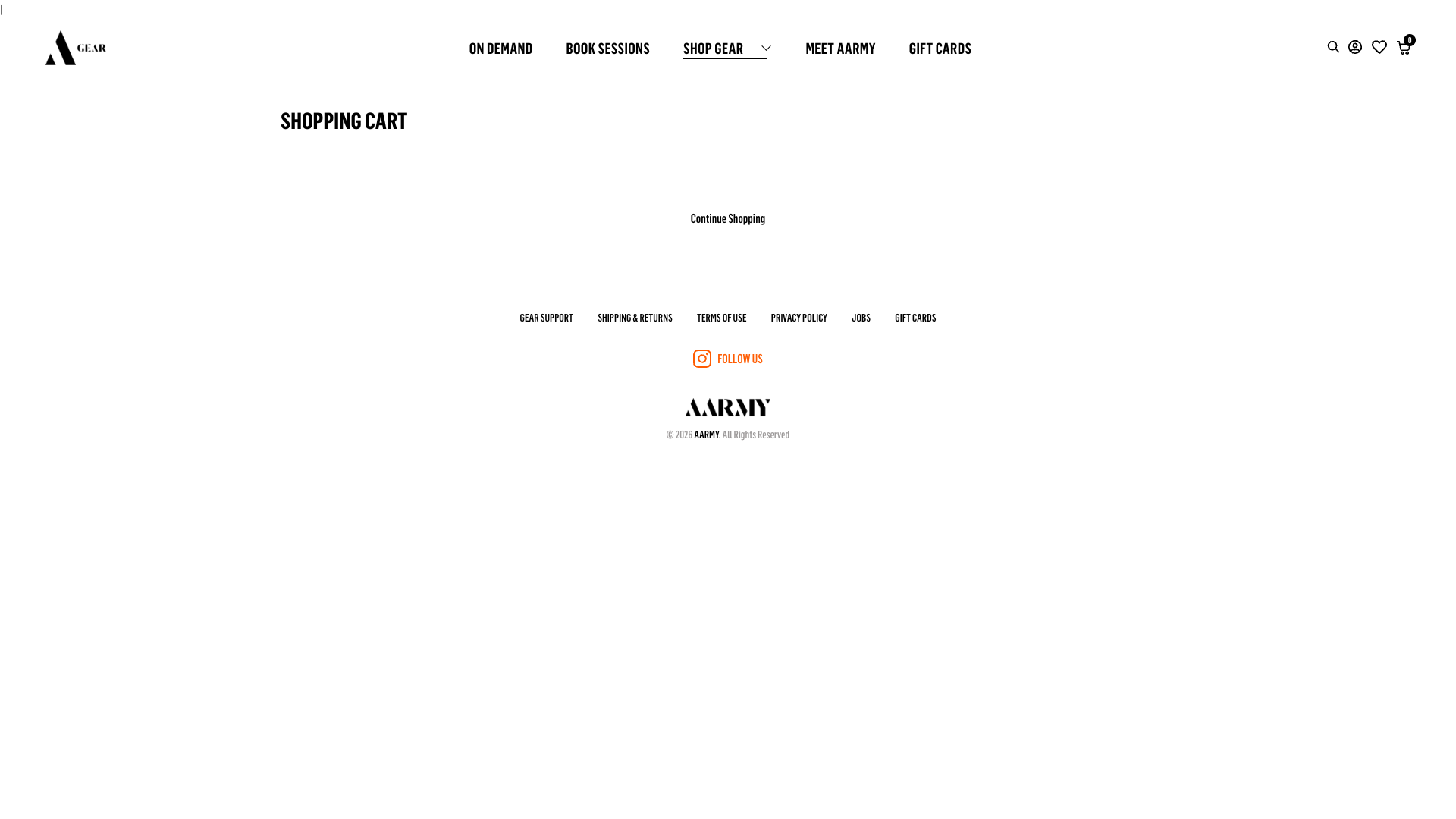 gear.aarmy.com cart page