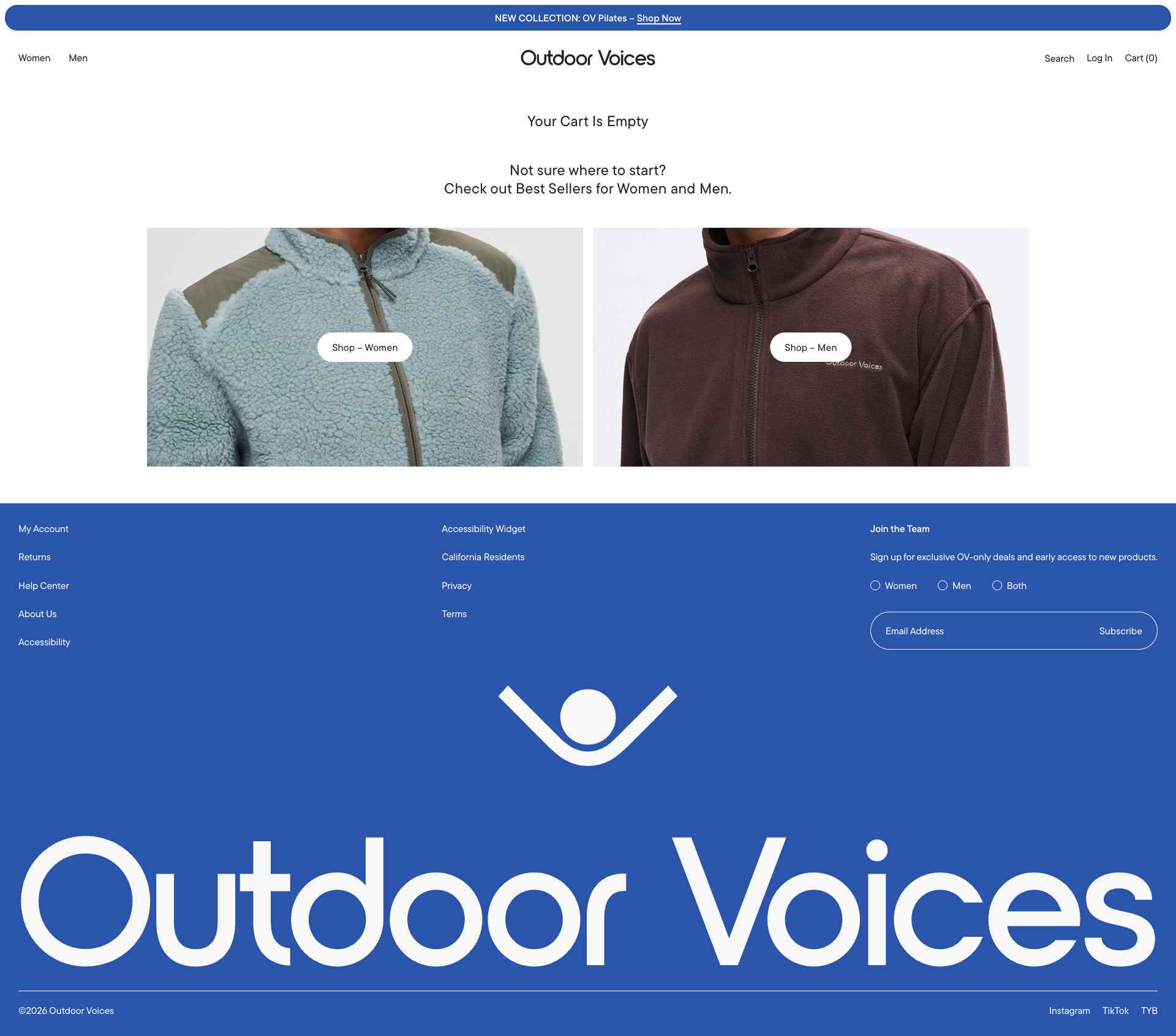 outdoorvoices.com cart page