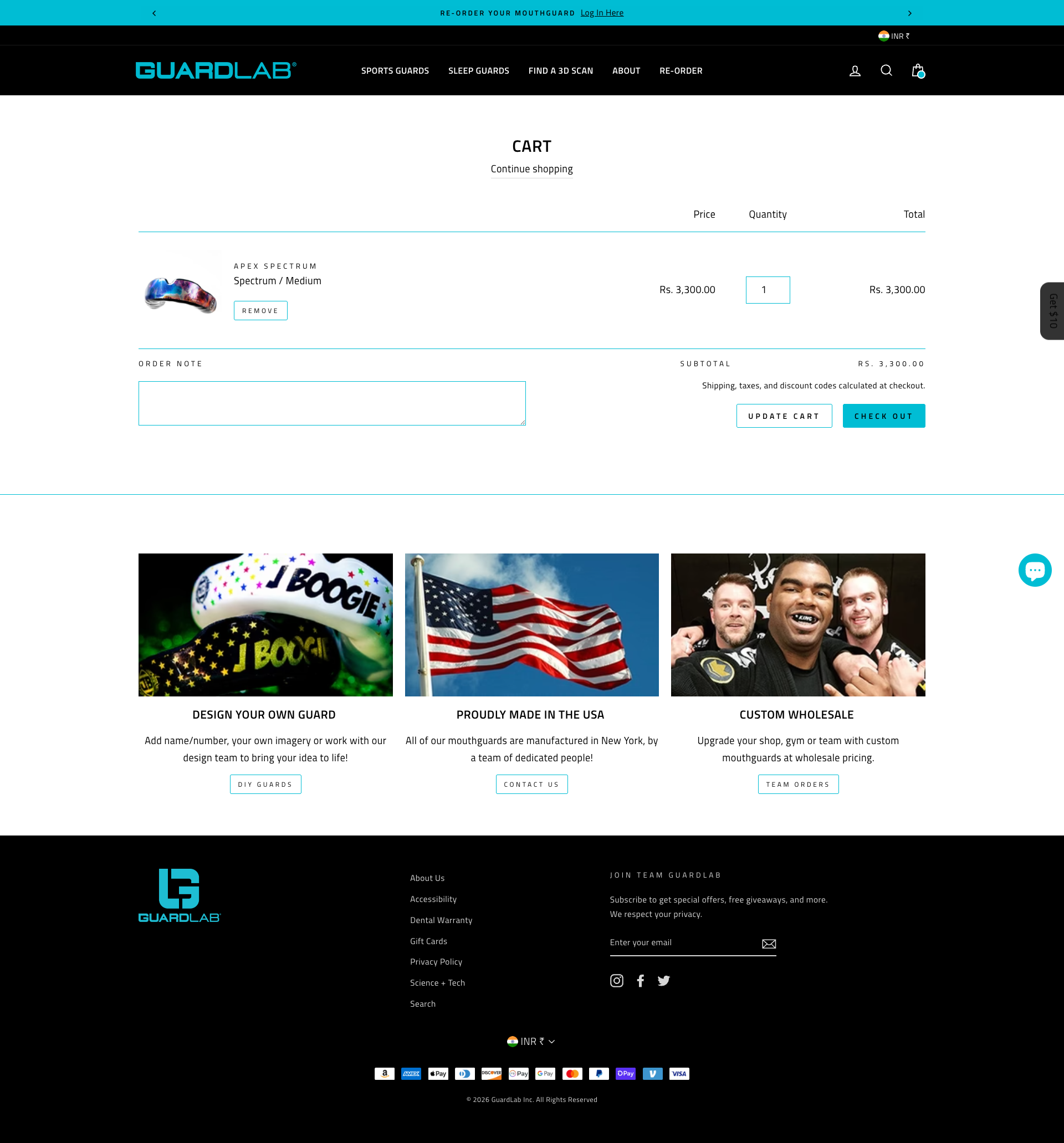 guardlab.com cart page