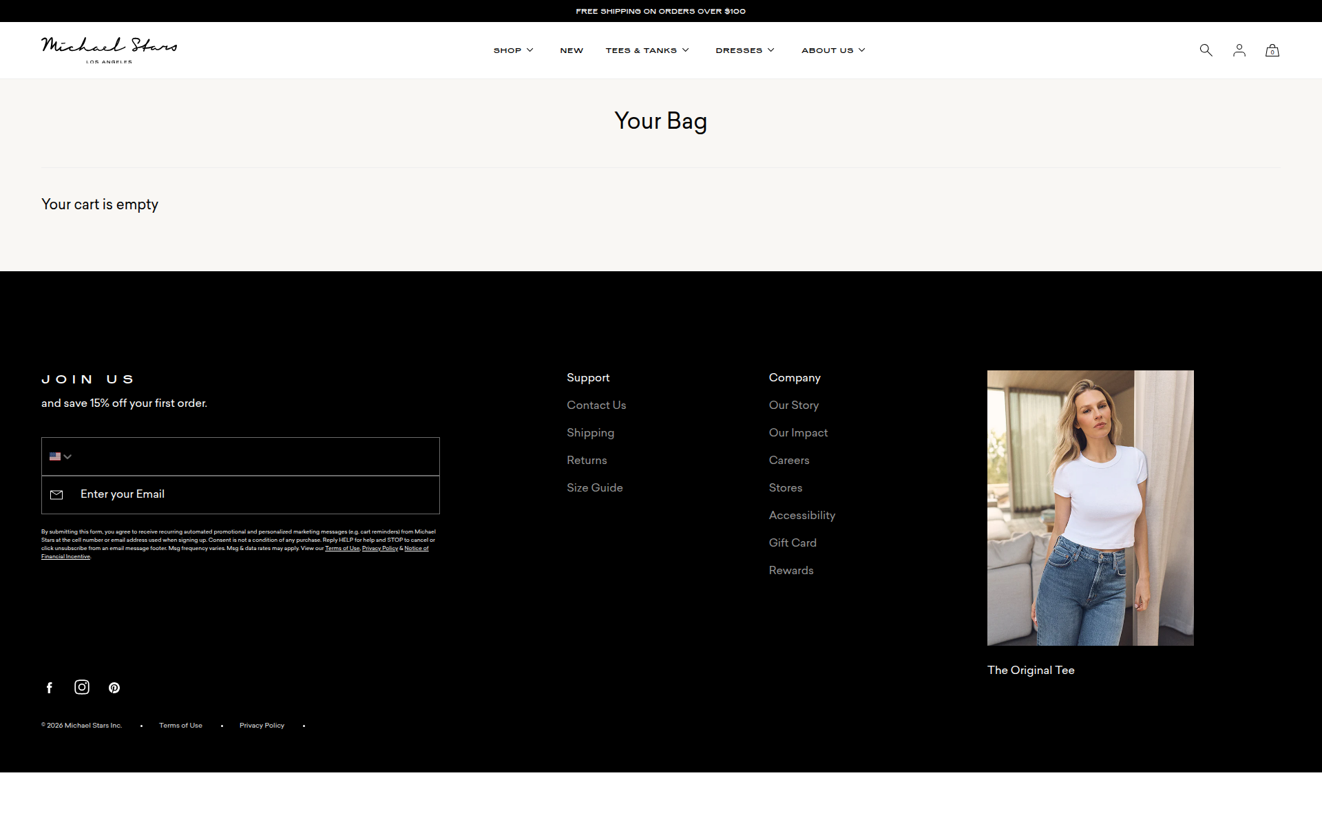 michaelstars.com Cart Page