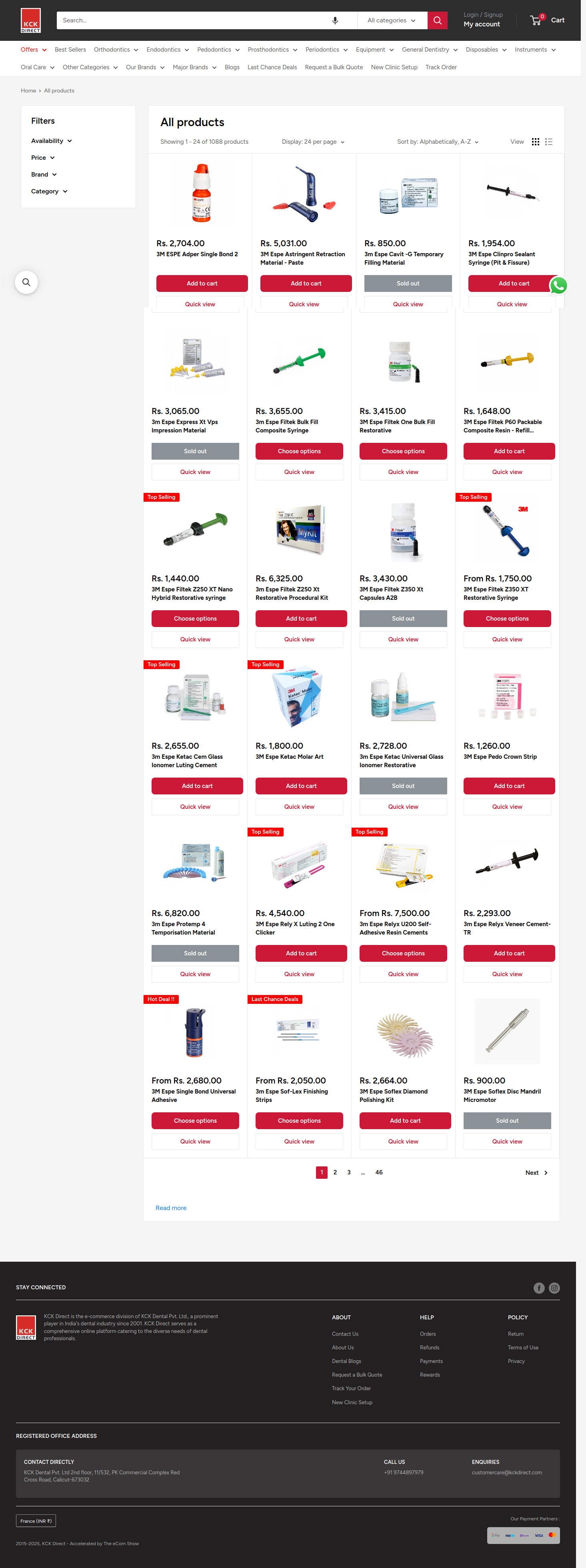kckdirect.com collection page
