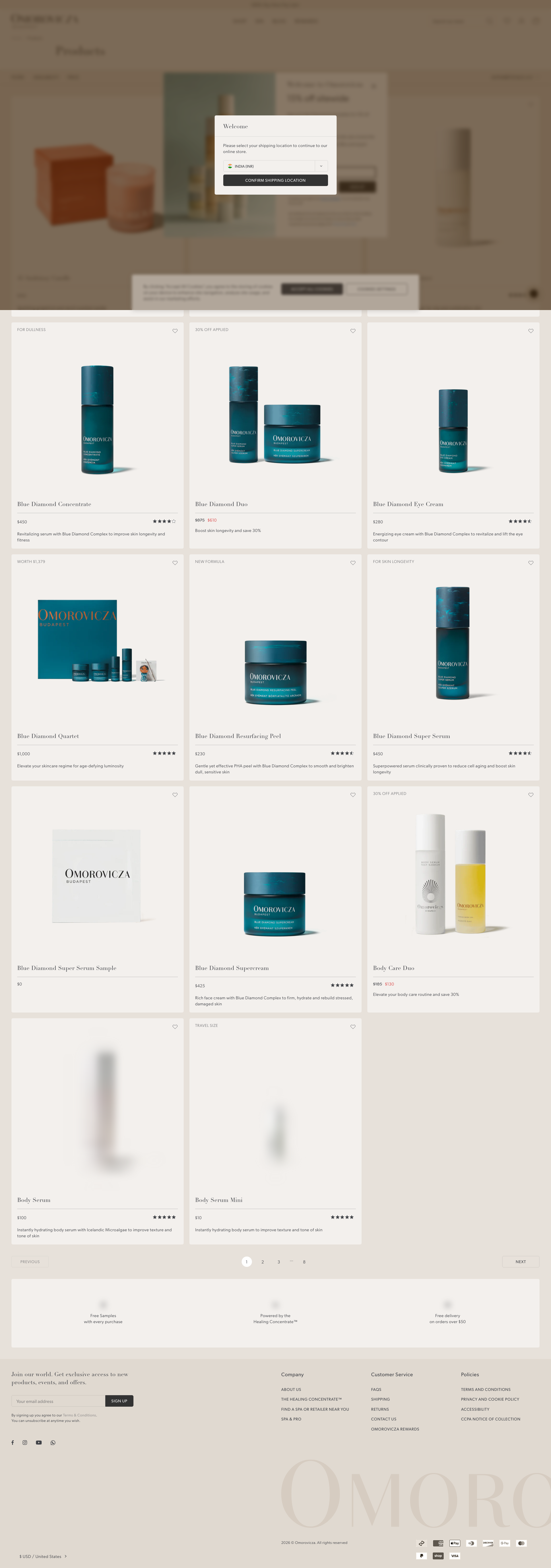 omorovicza.com collection page