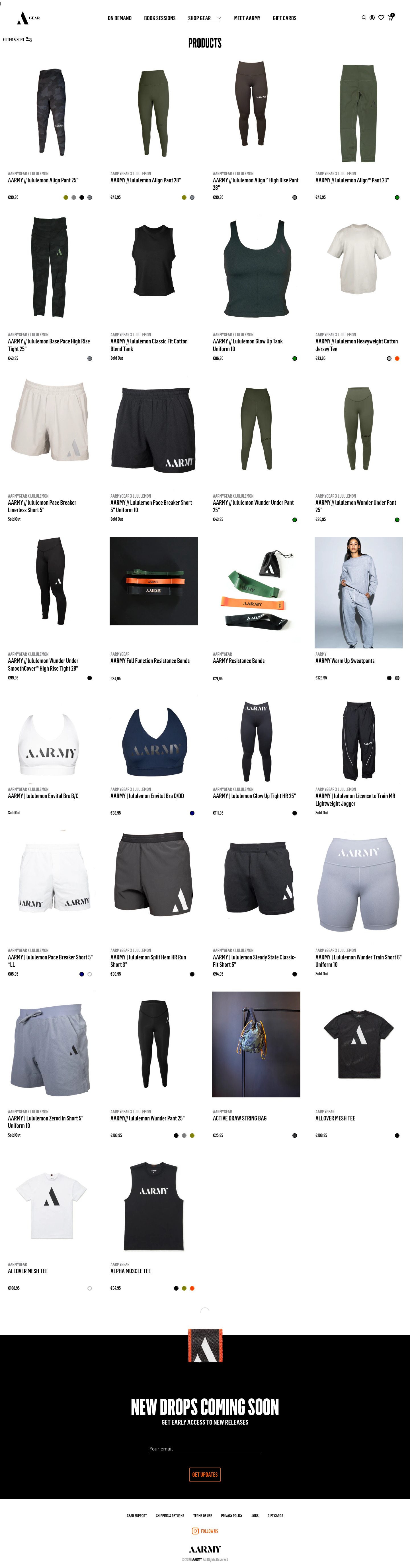 gear.aarmy.com collection page