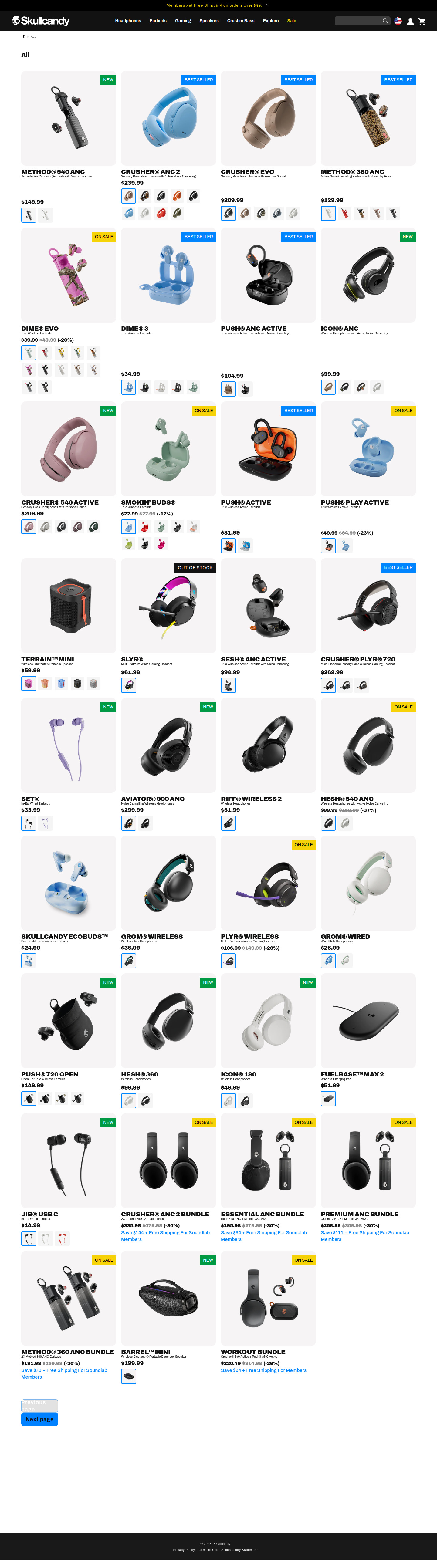 skullcandy.com collection page