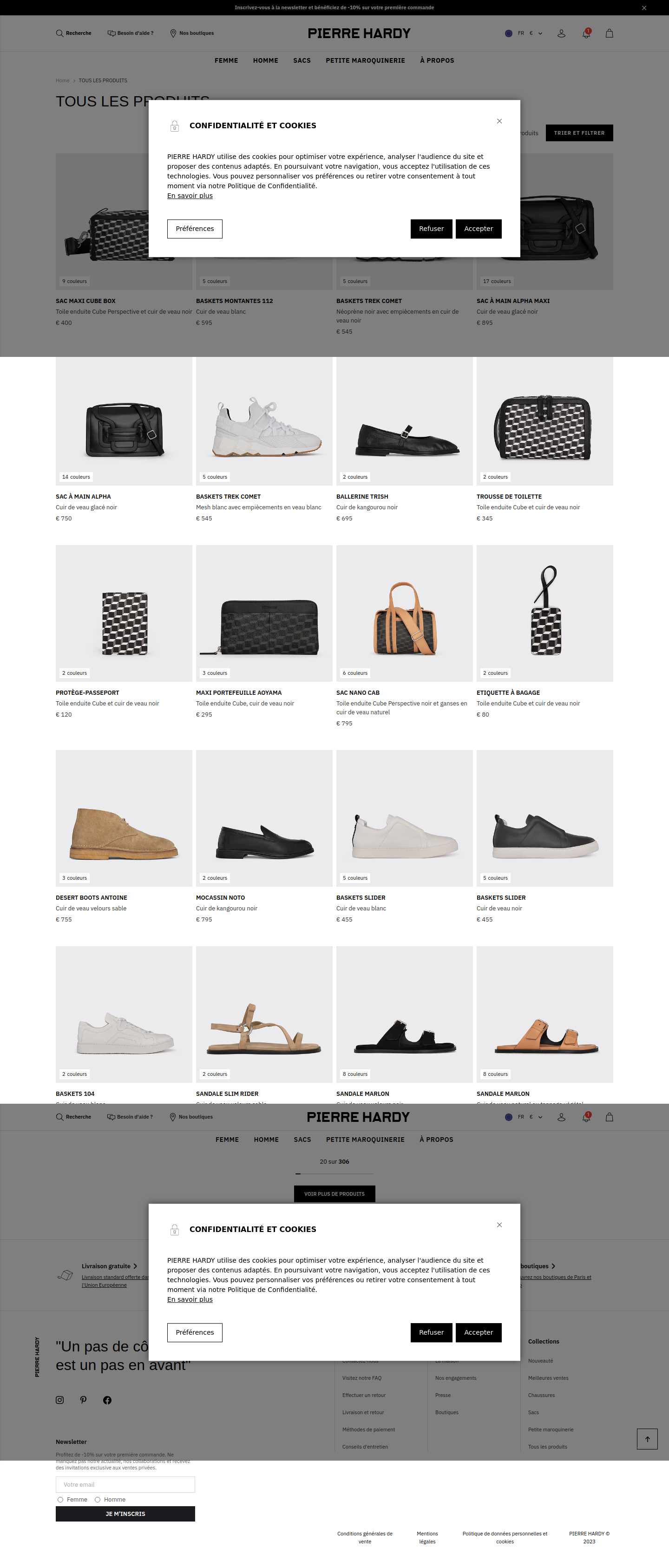 pierrehardy.com collection page