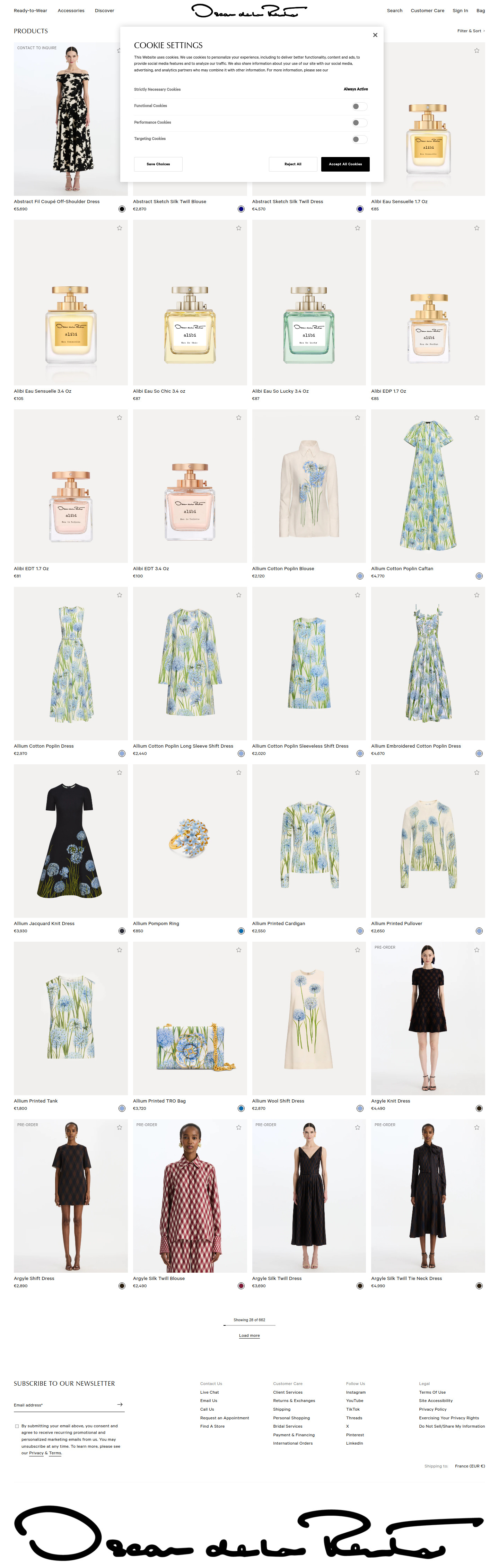 oscardelarenta.com collection page