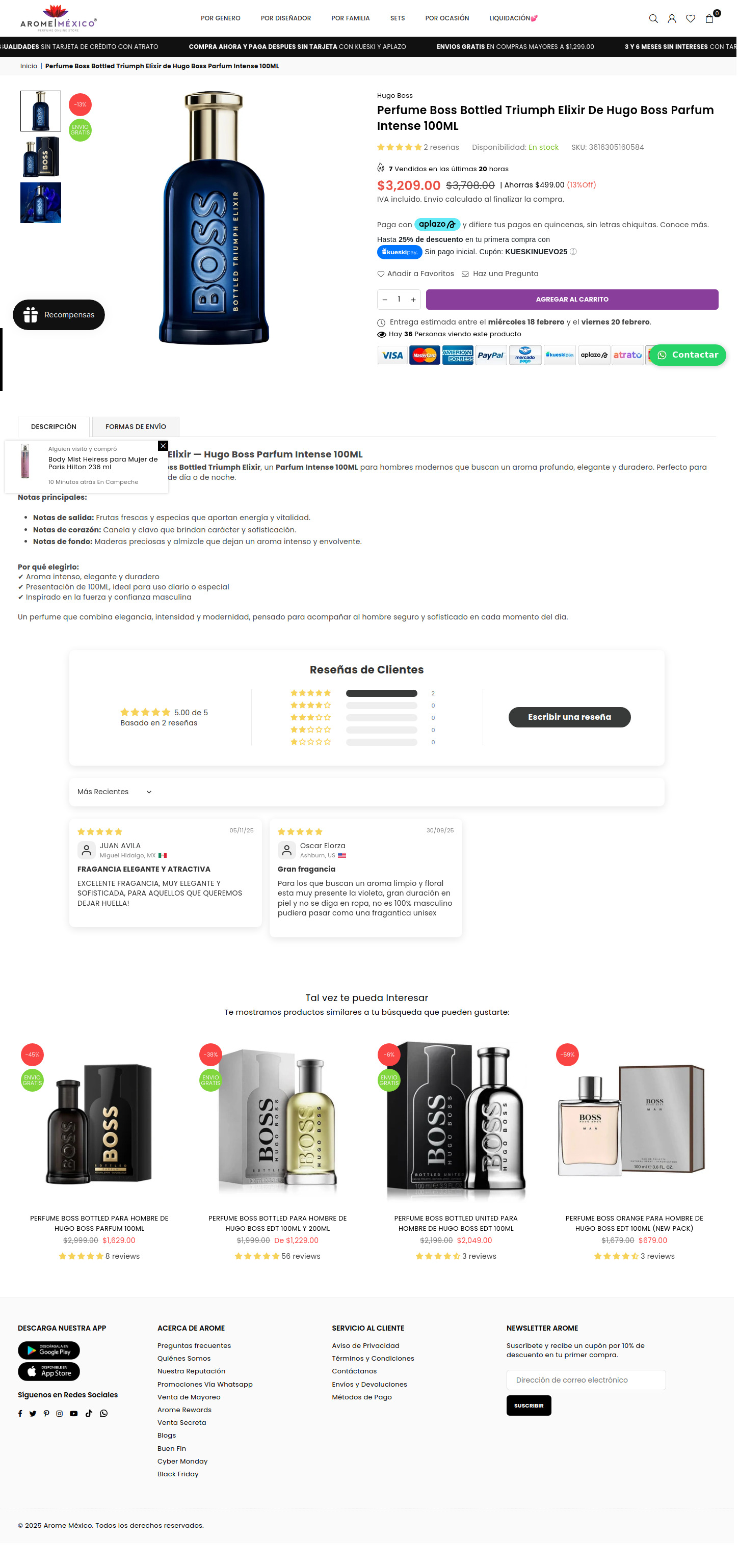 arome.mx product page