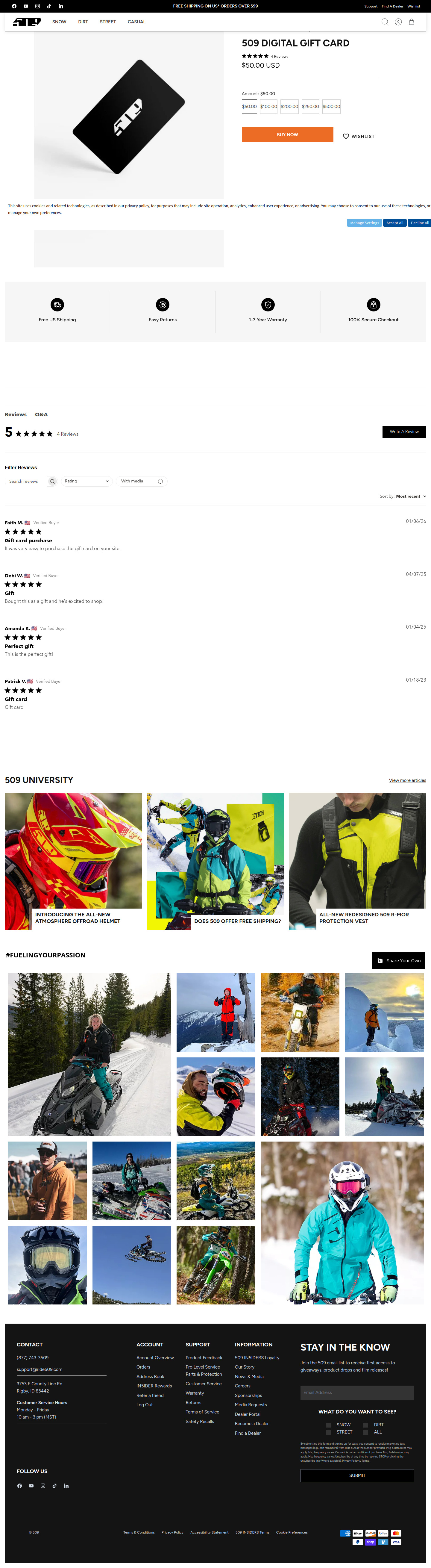 ride509.com product page