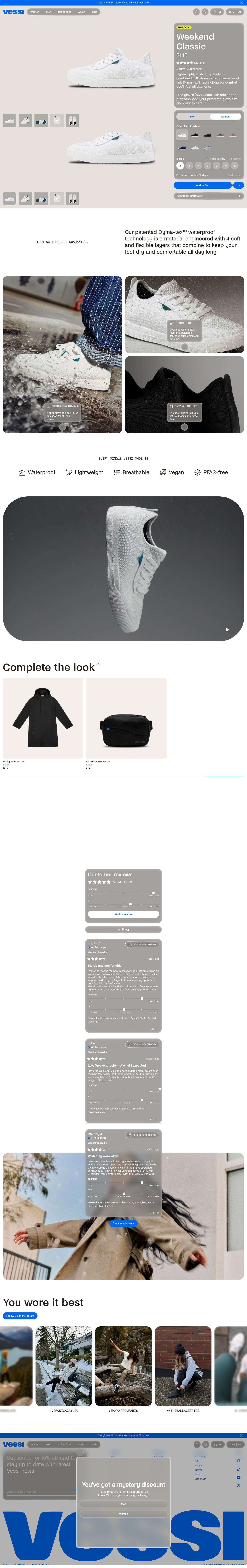 vessi.com Product Page
